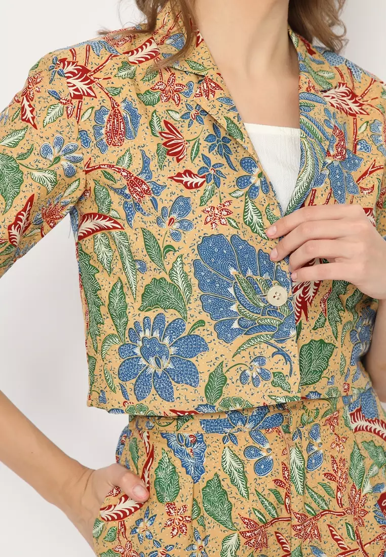 Blazer Batik Harsana Brown