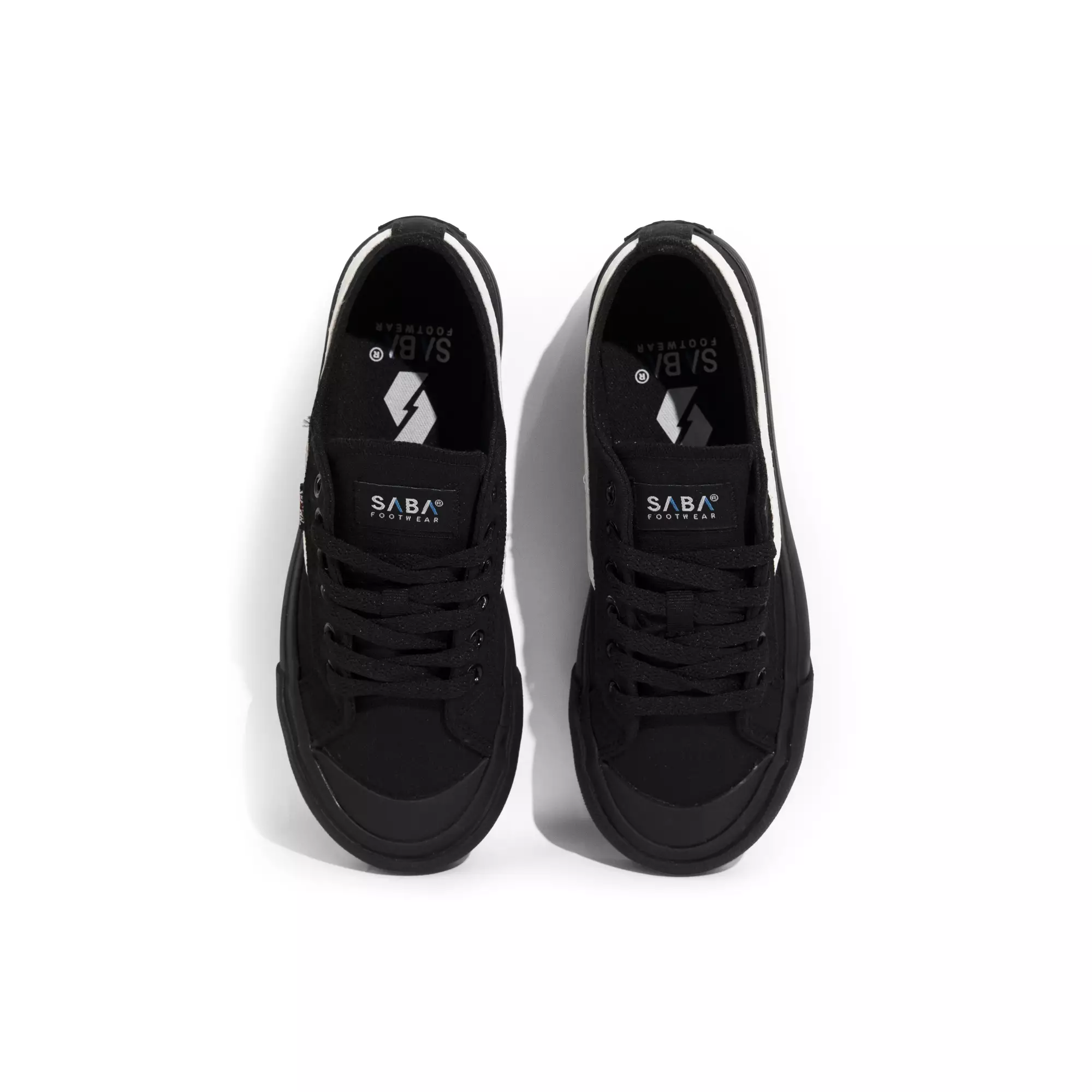 SABA Veloz Mono Black - Sepatu Sneakers Casual Pria Wanita
