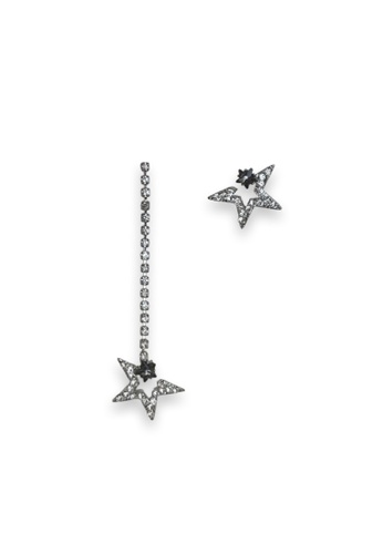 Club Inãna silver Dangling Star Mix & Match Silver Earrings D4689ACAAD4D7CGS_1