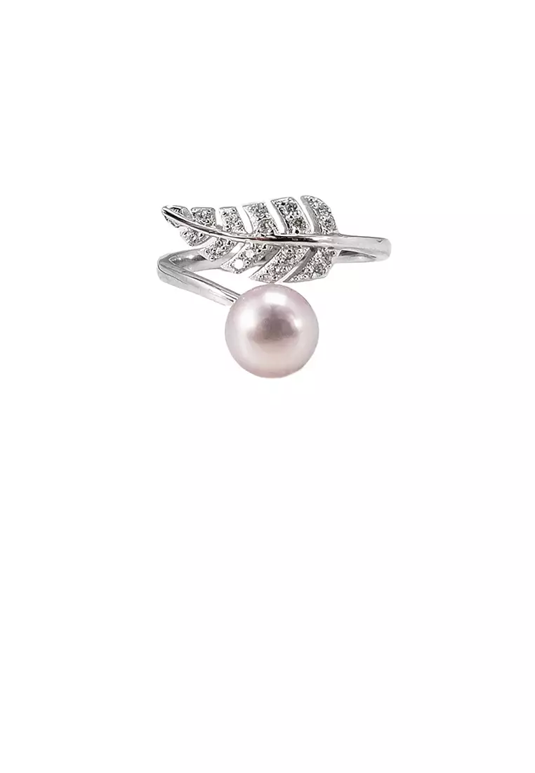 Buy Glamorousky 925 Sterling Silver Fashion Elegant Leaf Purple