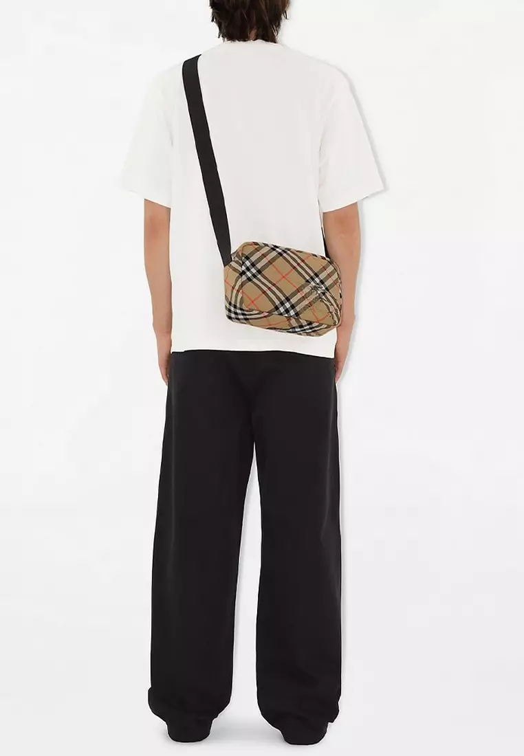 Check Crossbody Bag in Sand