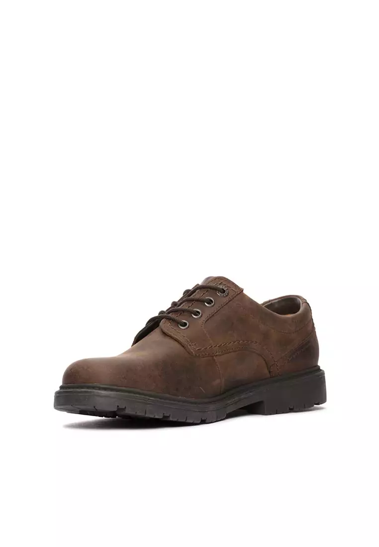 Mens Lane Stride Casual Lace up Shoes - Brown Leather