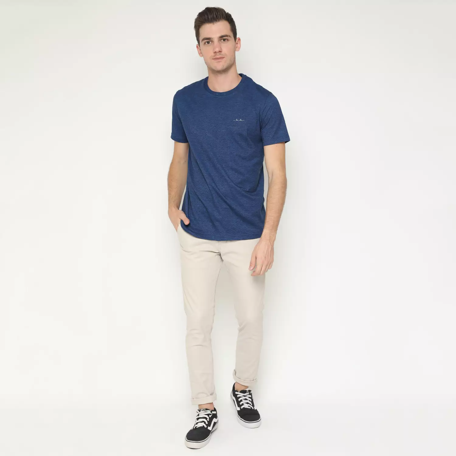 Kale Arthur Navy / T-Shirt Polos Pria Lengan Pendek / Unisex Casual