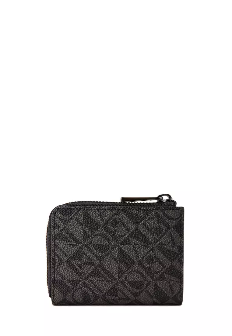 Black Dario Monogram L-Zip Card Holder