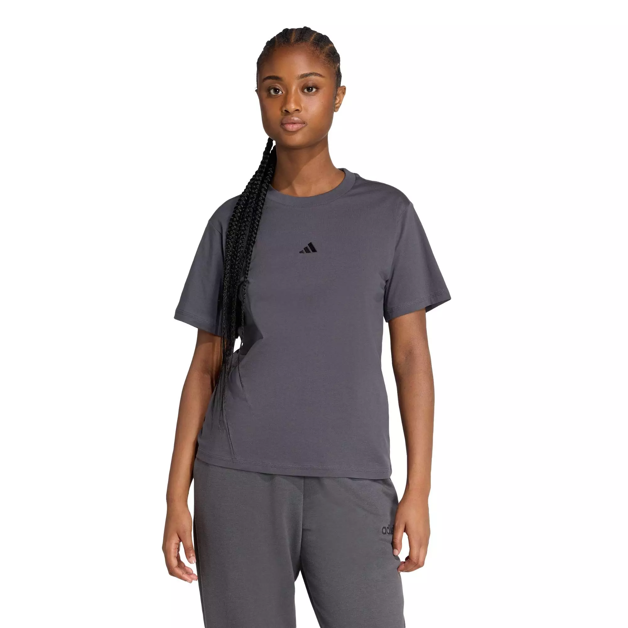 Lifestyle Essentials Small Logo Cotton Tee Women Grey KC5249