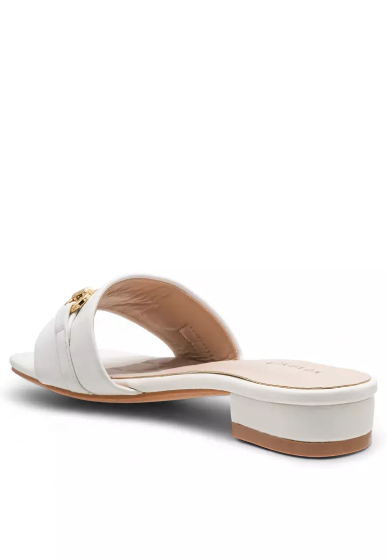 Women Slip On Faux Leather Fashion Heels - 240370216