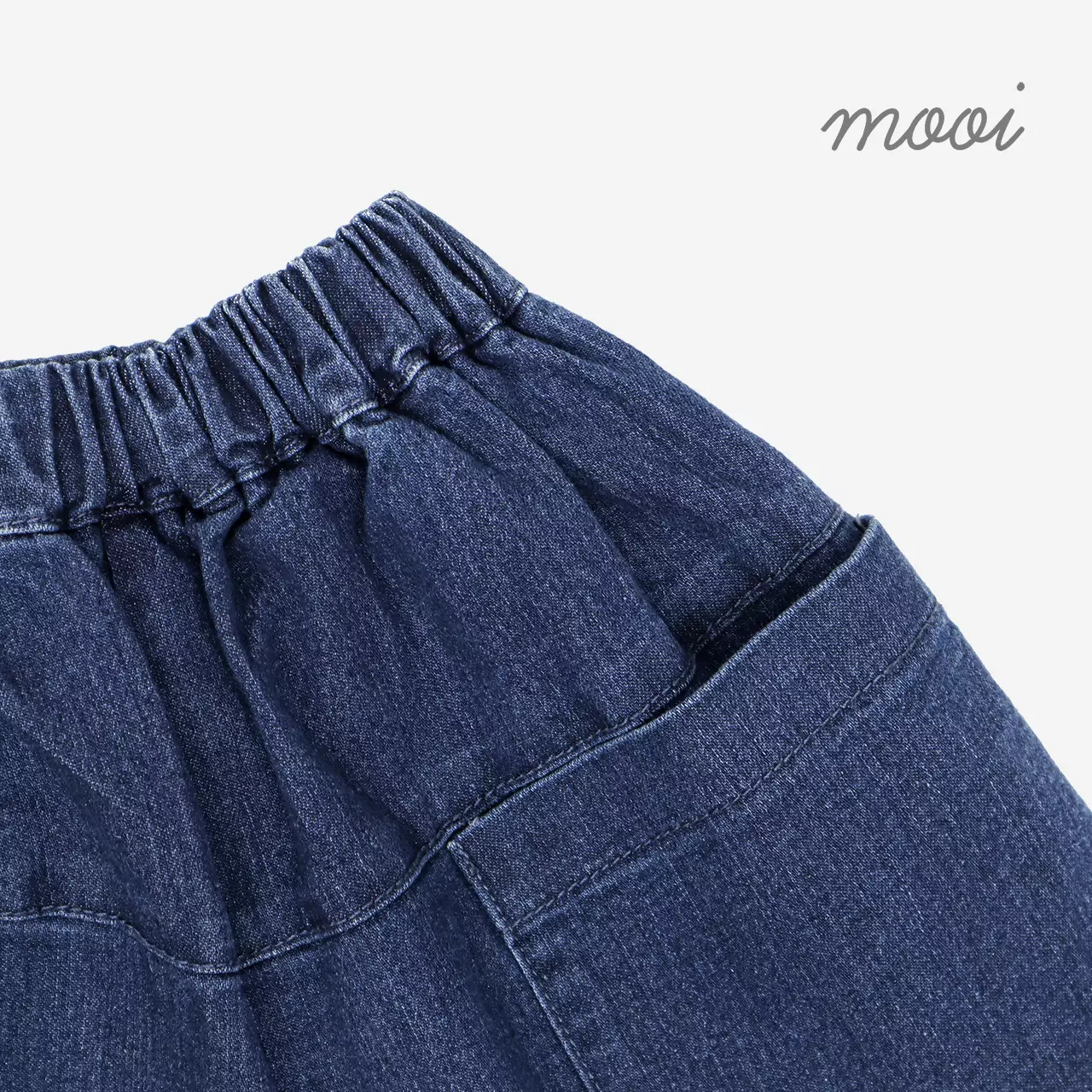Mooi Celana Jeans Anak Evan Denim Short - Medium Blue