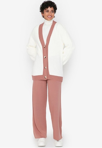 Trendyol pink Modest Knitted Top & Bottom Set 0DF53AA21E9A87GS_1