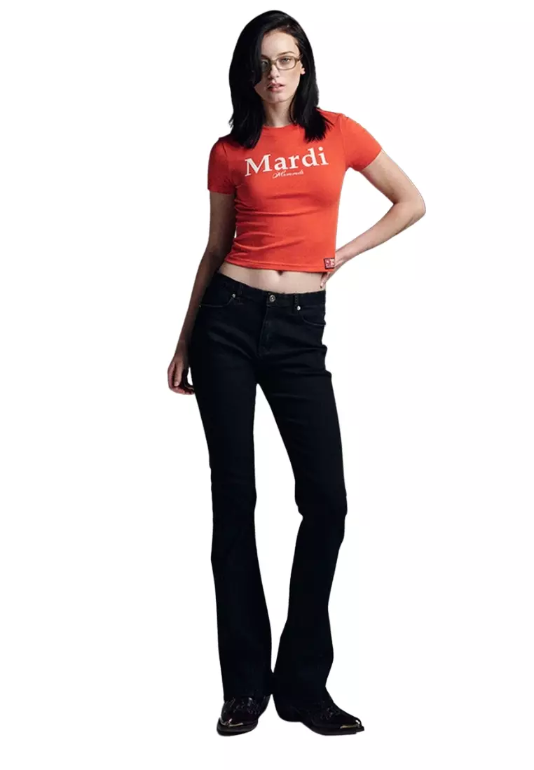 【Mardi Mercredi】CROPPED TSHIRT MARDI CLASSIC CROPPED TSHIRT MARDI CLASSIC_WHITE NAVY - MARDI MERCREDI
