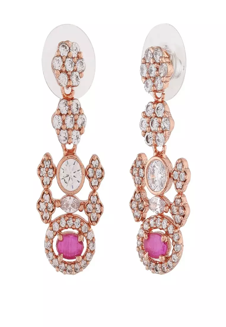 White and hotsell pink earrings