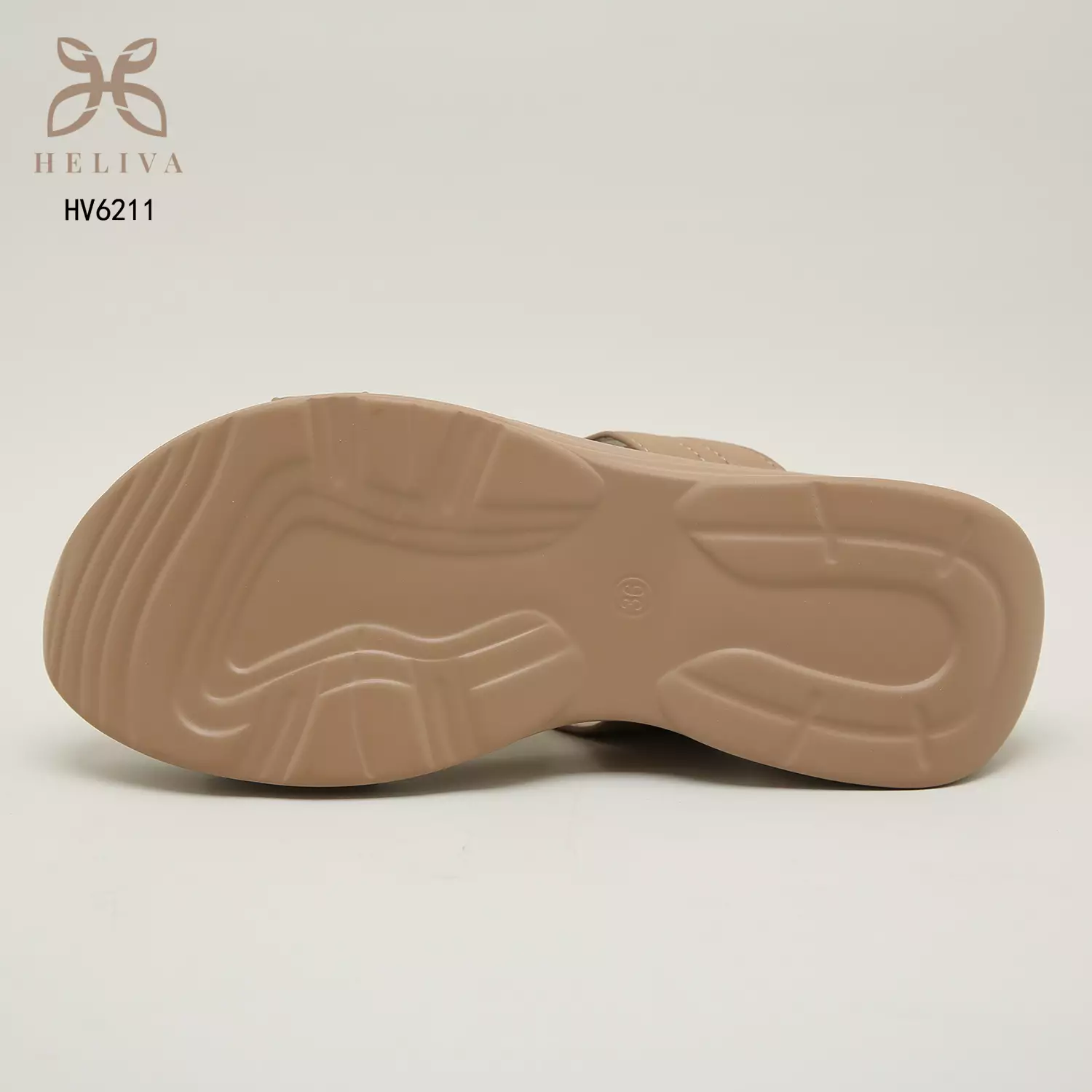 Heliva Joyce Lady Sandals Wedges Double Strap Chain Sol 5cm