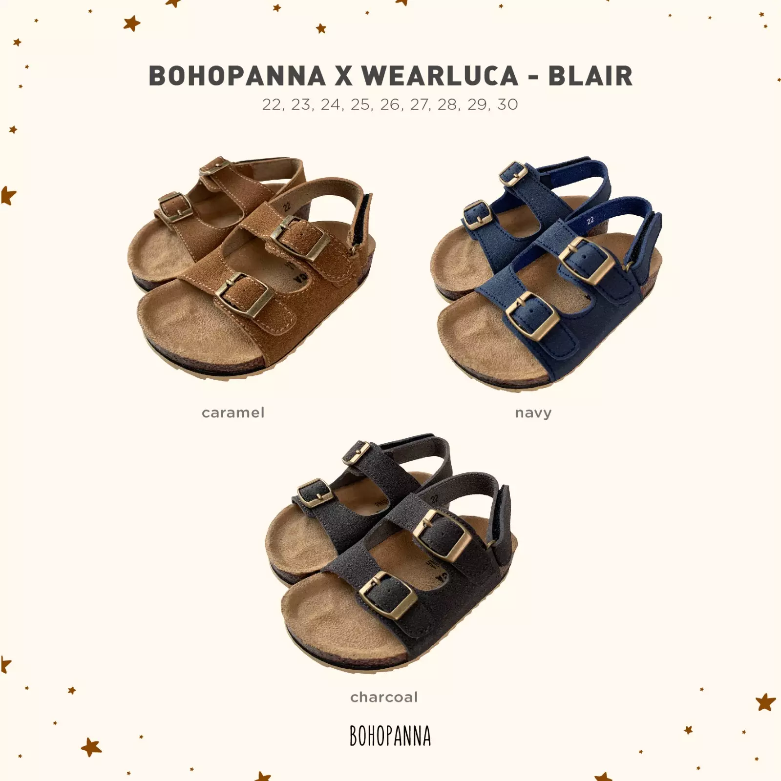 BOHOPANNA - BOHOPANNA X WEARLUCA BLAIR - Sepatu Sandal Anak