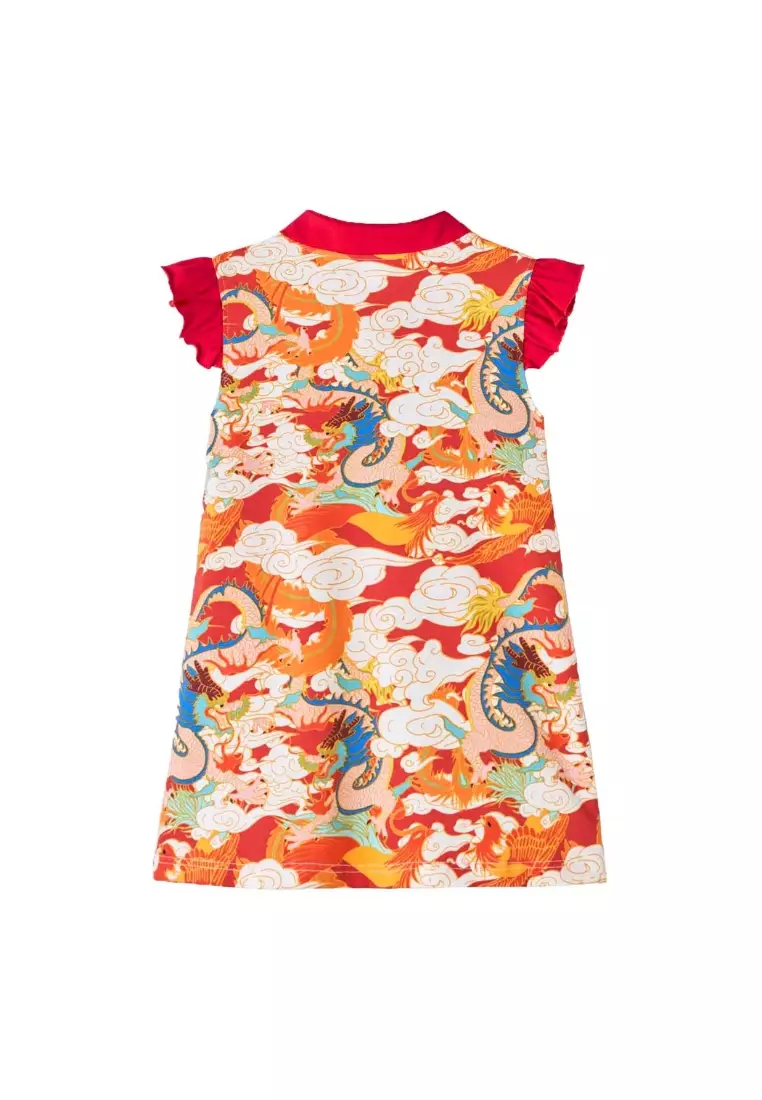 現貨 農曆新年龍鳳女童旗袍裙 嬰幼兒中國新年服裝