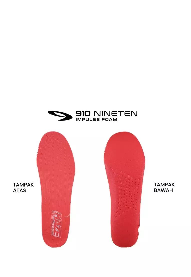 910Nineten HAZE TEMPO sepatu lari - PUTIH BIRU/MERAH/LIME