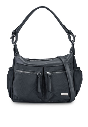 NUVEAU grey Premium Nylon Convertible Shoulder Bag 78230AC51021B1GS_1