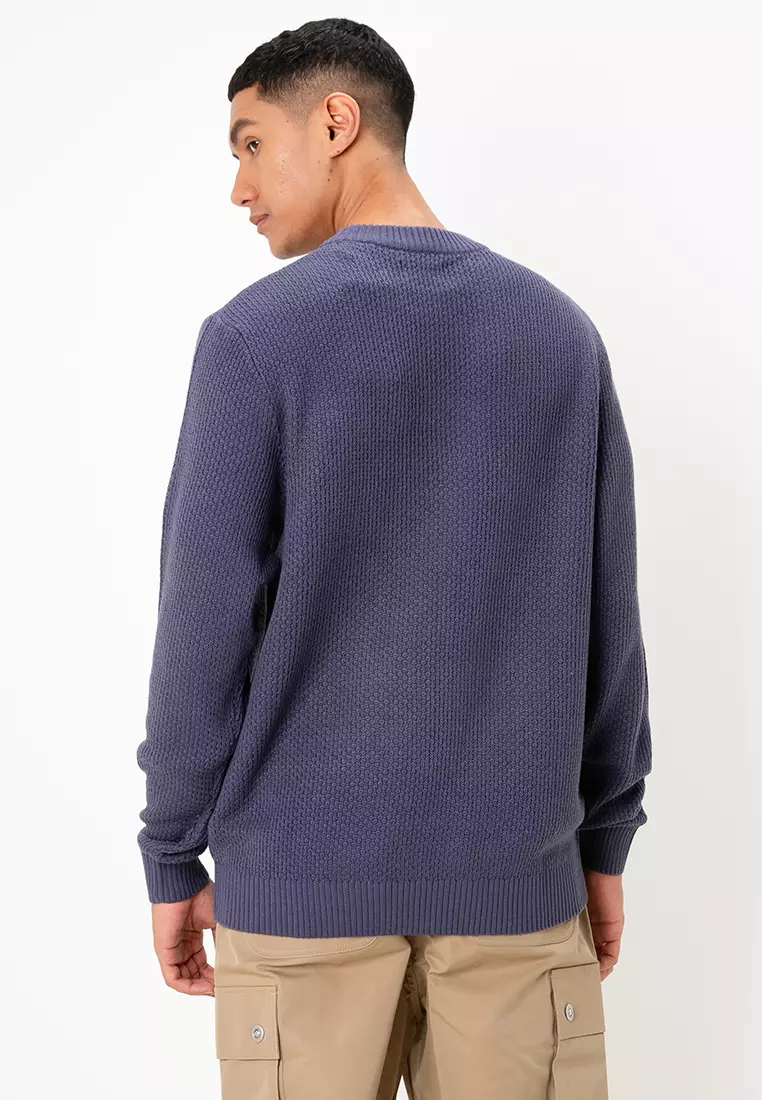 Portland Badge Knit Crew Neck Sweatshirt