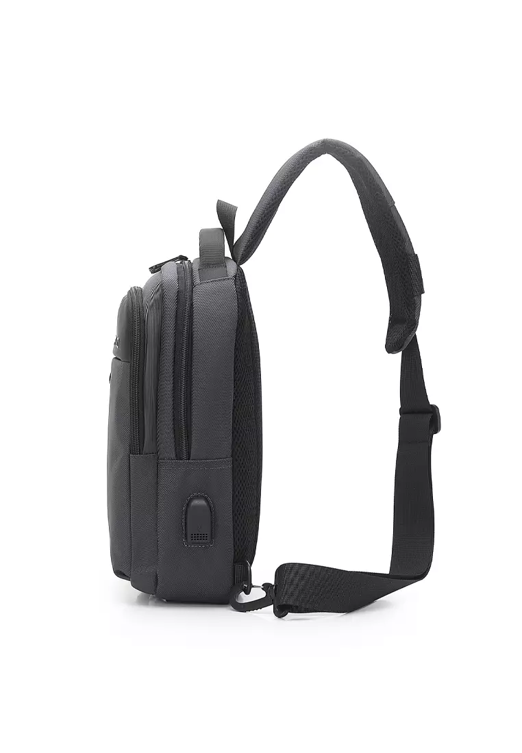 Men's Waist Bag / Belt Bag / Chest Bag - Grey