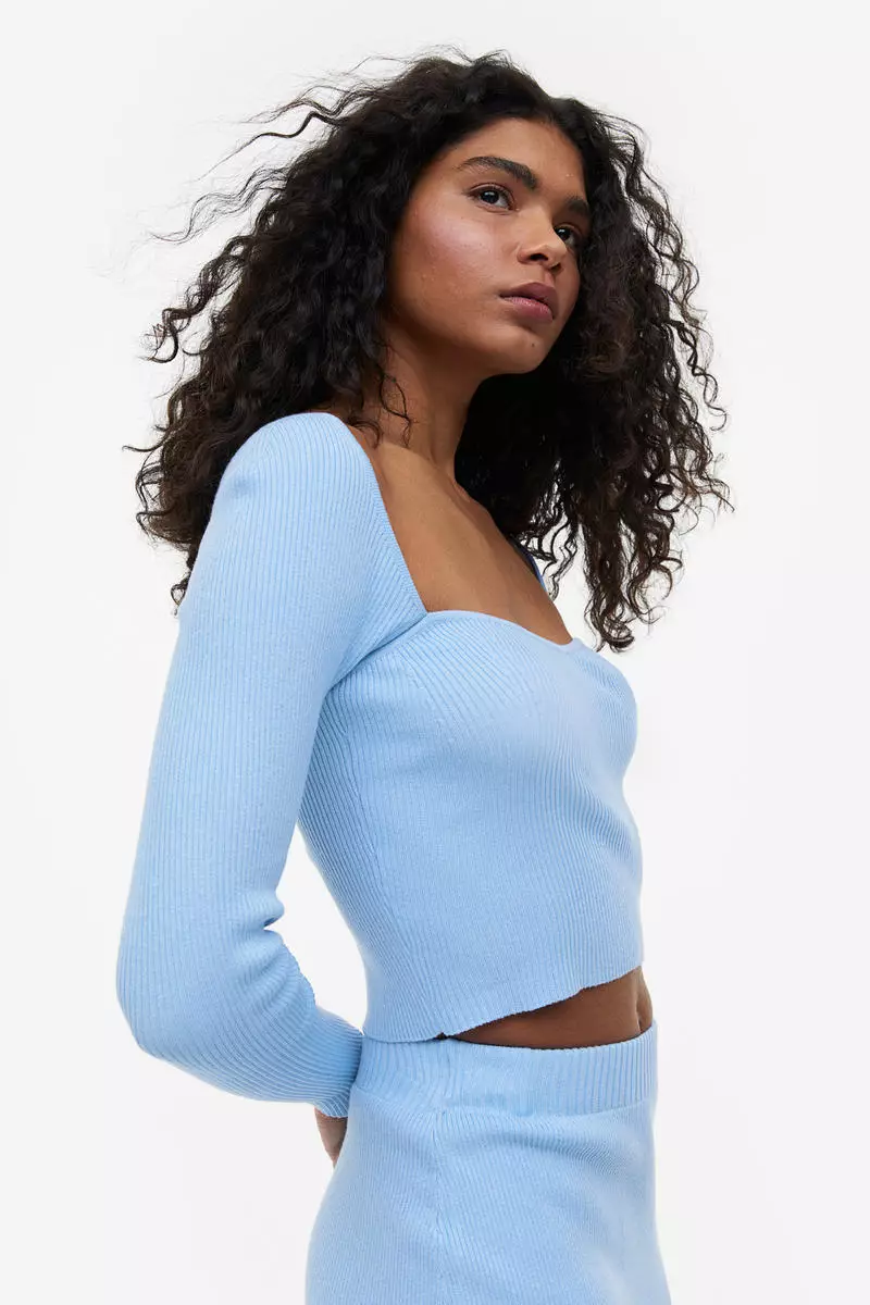 MIX PATTERN KNIT BUSTIER