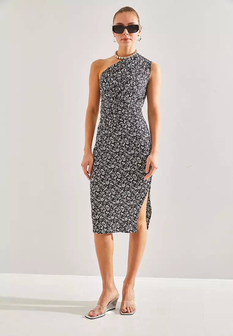 Decollete Patterned Dress