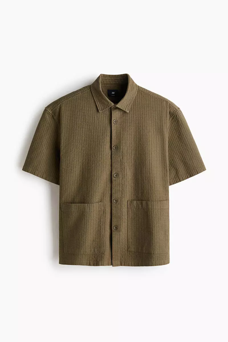 Relaxed Fit Linen-blend shirt