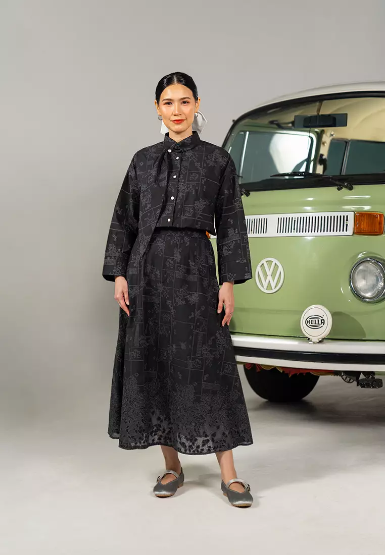 Kami Genna A Line Skirt Black