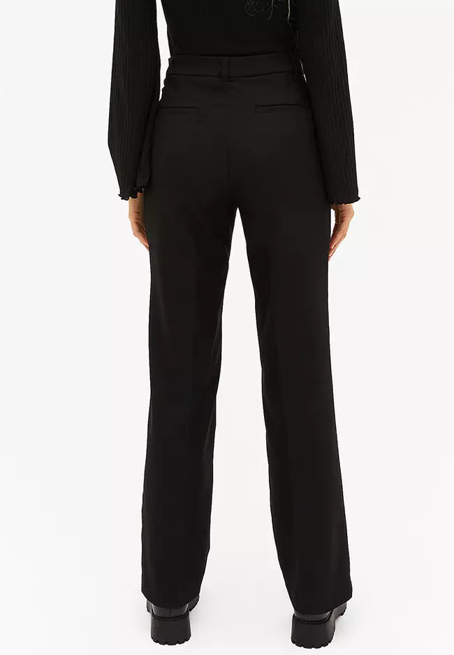 Black high waisted trousers Clearance