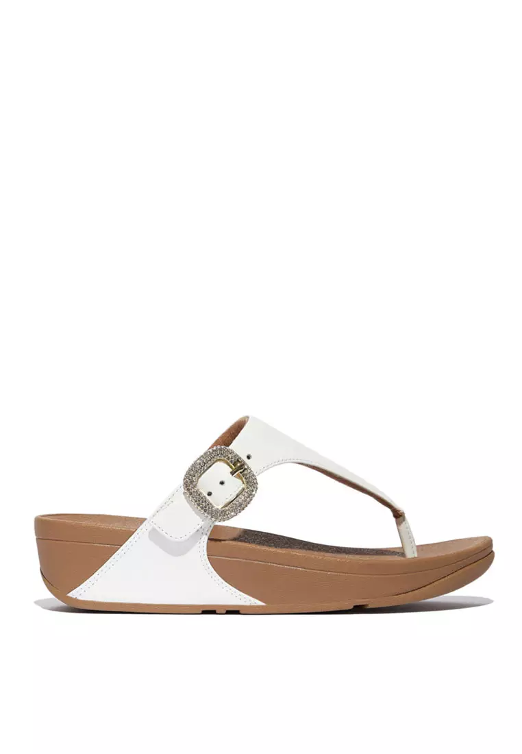 Buy FitFlop LULU Women's Crystal-Buckle Leather Toe-Post