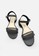 La Vita e Bella black Mesh Ankle Strap Flat Sandal 8409FSH8BEE423GS_6