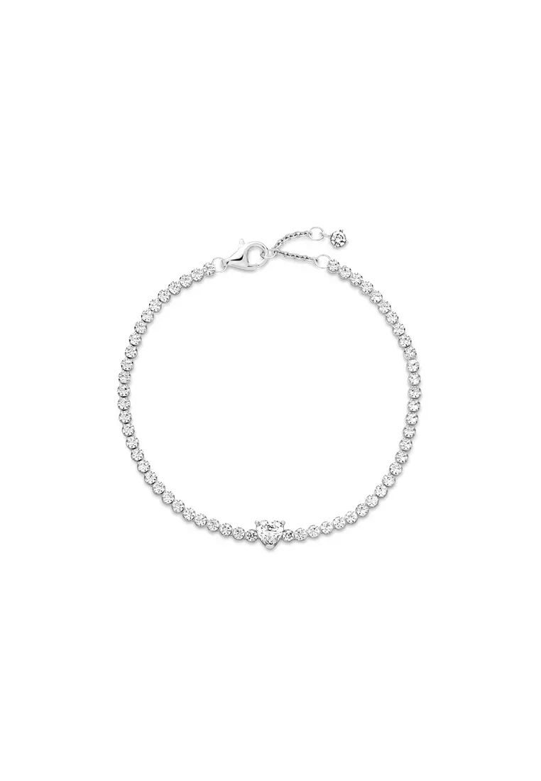 Pandora sparkling on sale heart bracelet