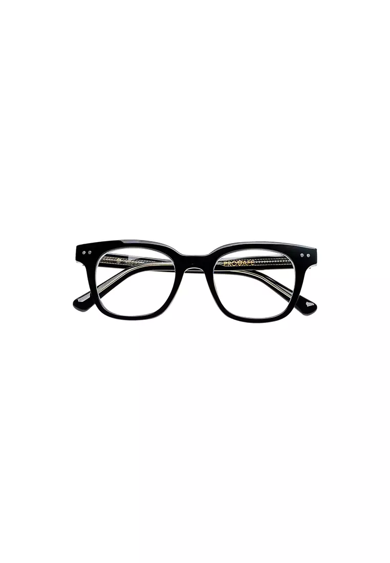 Genkei (Acetate Eyeglasses) Anti-Radiation Computer Eyeglasses for Women/Men - Dark Ink