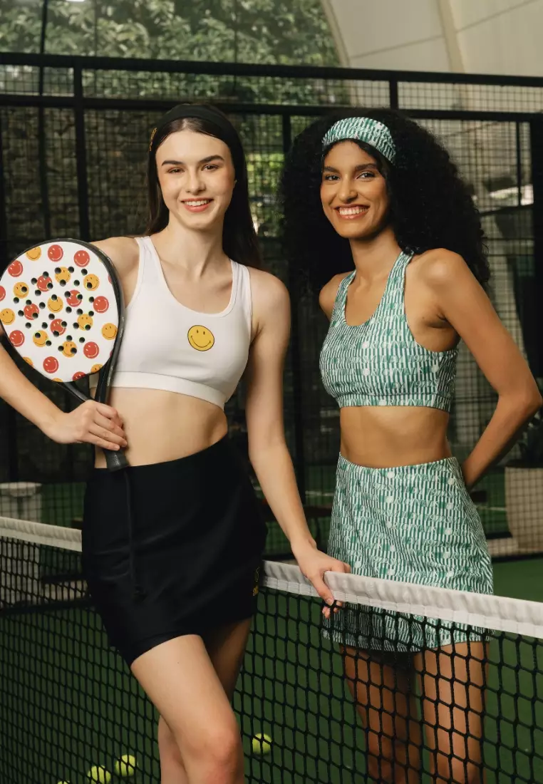 Active Smiley Sport Bra - Pearl