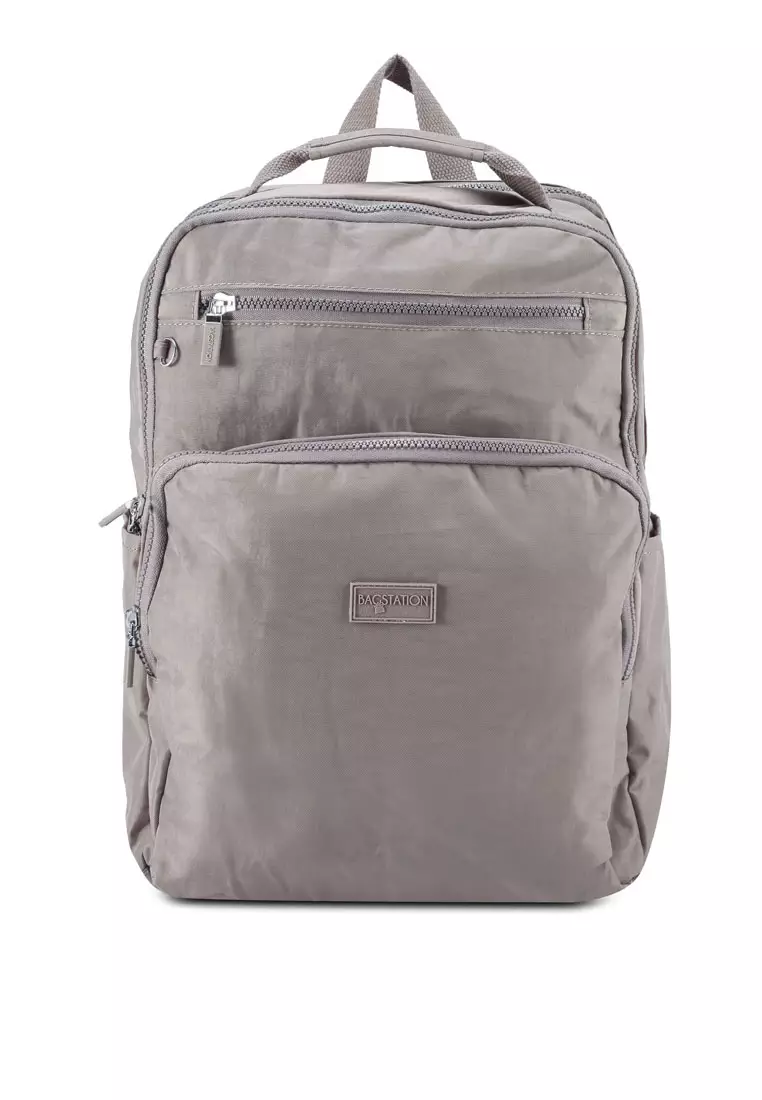 Buy Bagstation Crinkled Nylon Backpack 2024 Online | ZALORA Philippines