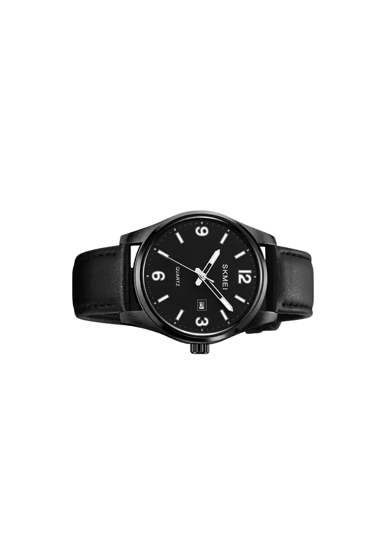 Jam Tangan Analog Pria Elegan Black ORIGINAL