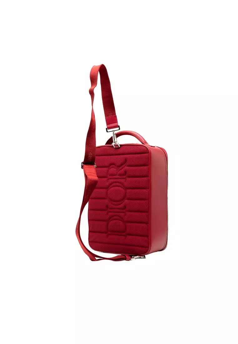 Pre-Loved Dior Oblique Perforated Calfskin Galaxy World Tour Shoe Case