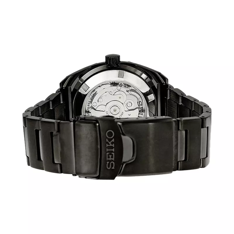 Jam Tangan Pria Seiko 5 Sports SRP287K1 Automatic Black Dial Black Stainless Steel Strap