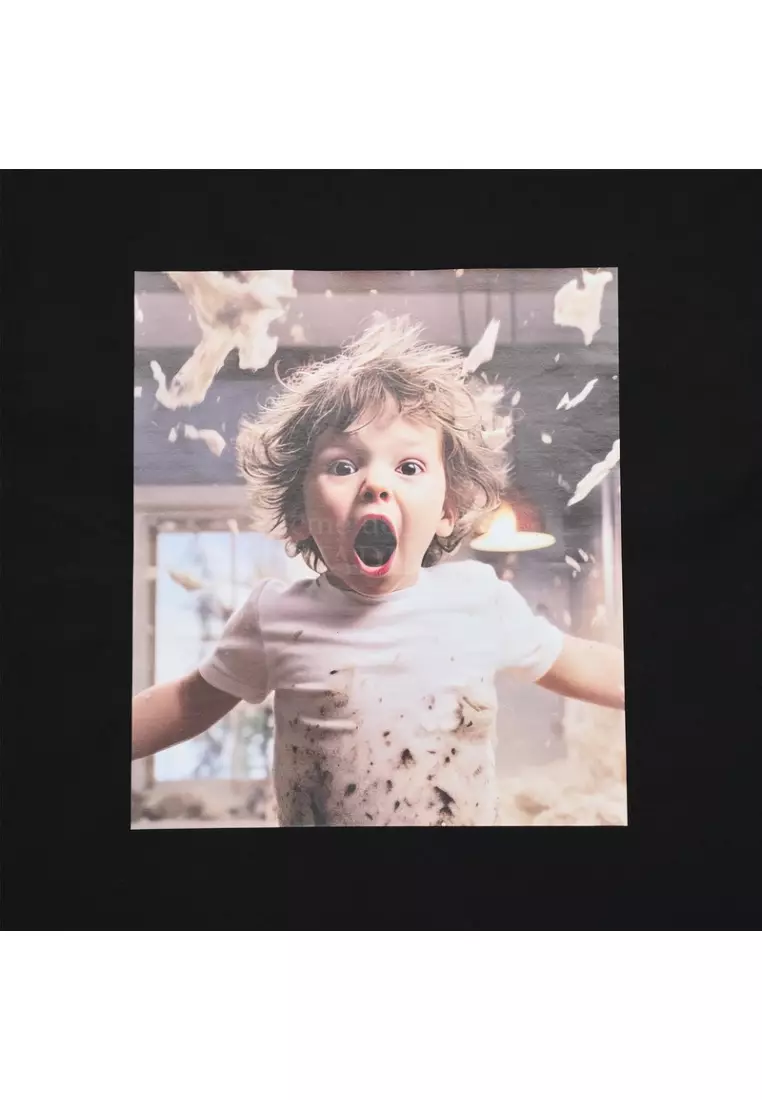 Baby Face Scream Boy Short Sleeve T-Shirt Black