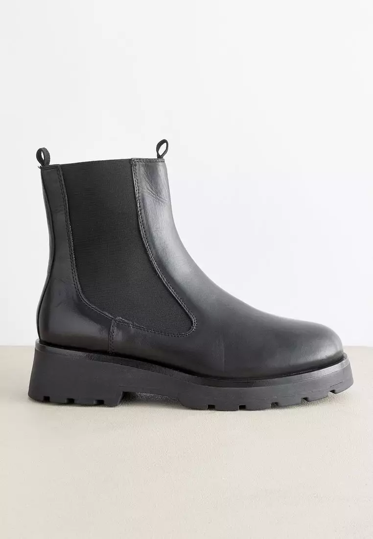 Buy NEXT Forever Comfort® Leather Chunky Sole Chelsea Boots Online ...