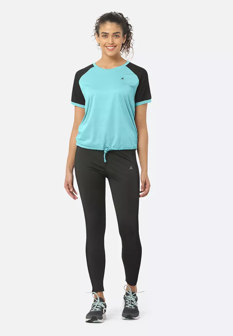 Teal Breathable Raglan Yoga/Training Top