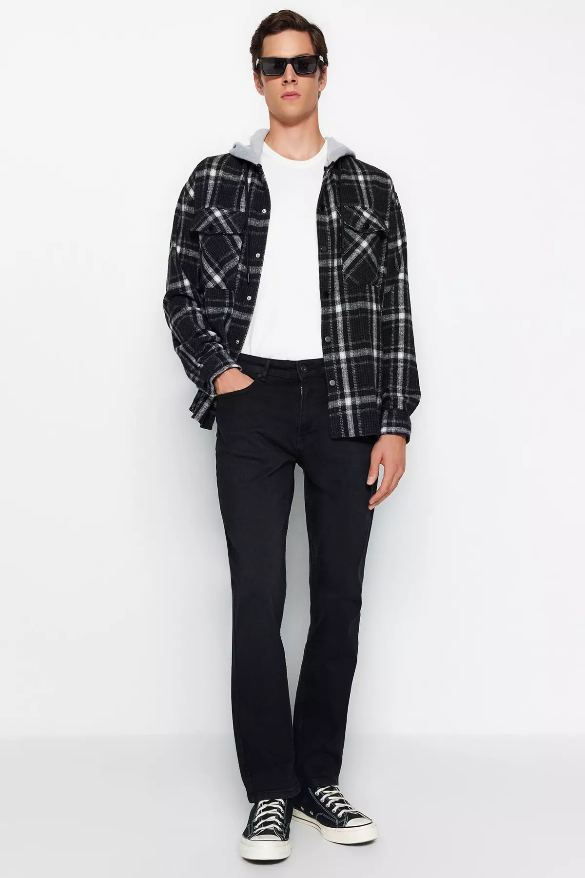 Black Smoke Regular Fit Jeans Denim Trousers Tmnaw23Je00036