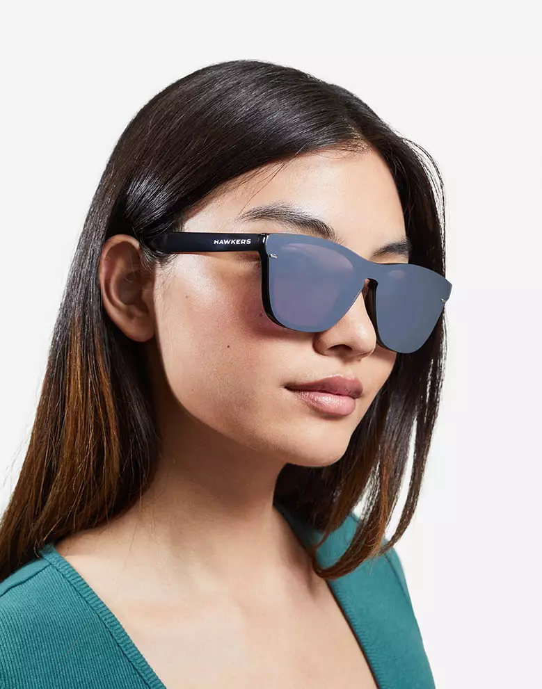 HAWKERS Chrome Black ONE VENM HYBRID Sunglasses for Men and Women. UV400 Protection. Official Product Designed in Spain