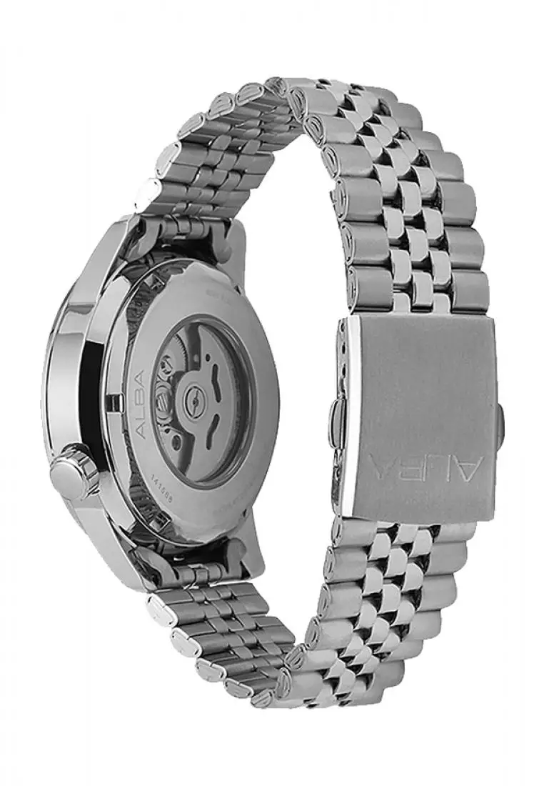 Jam Tangan Pria Alba Original Garansi Resmi AL4187 AL4187X1 Strap Stainless Steel Silver Automatic