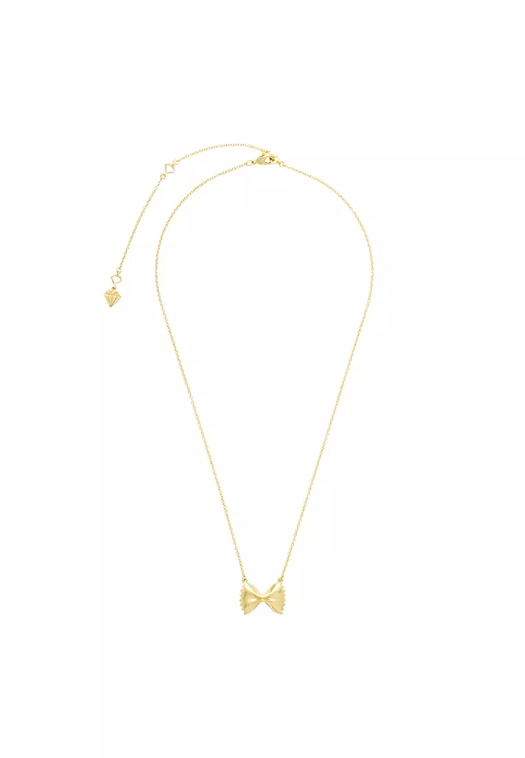Bow Tie Pasta Gold Necklace