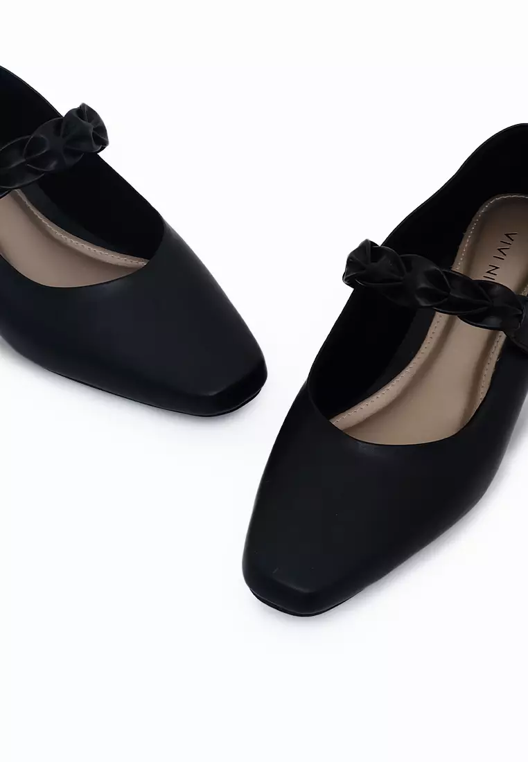 VIVI NICI - Contessa Sepatu Wanita Hak 3 Cm Black Solid
