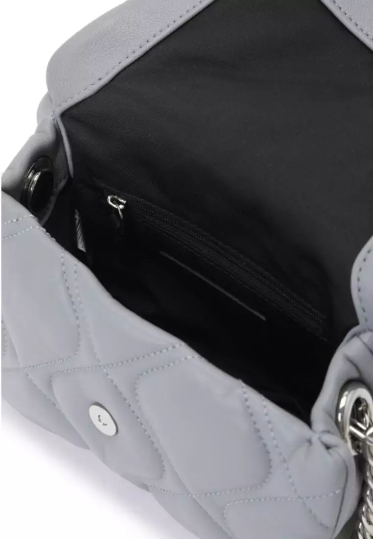 Small Quilted Pillow Bag Rock Grey 