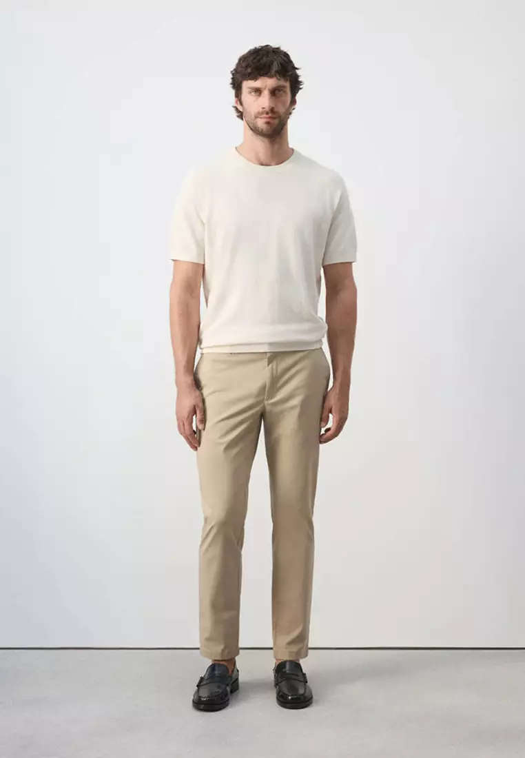 Prato Cropped Tapered Chino Trousers