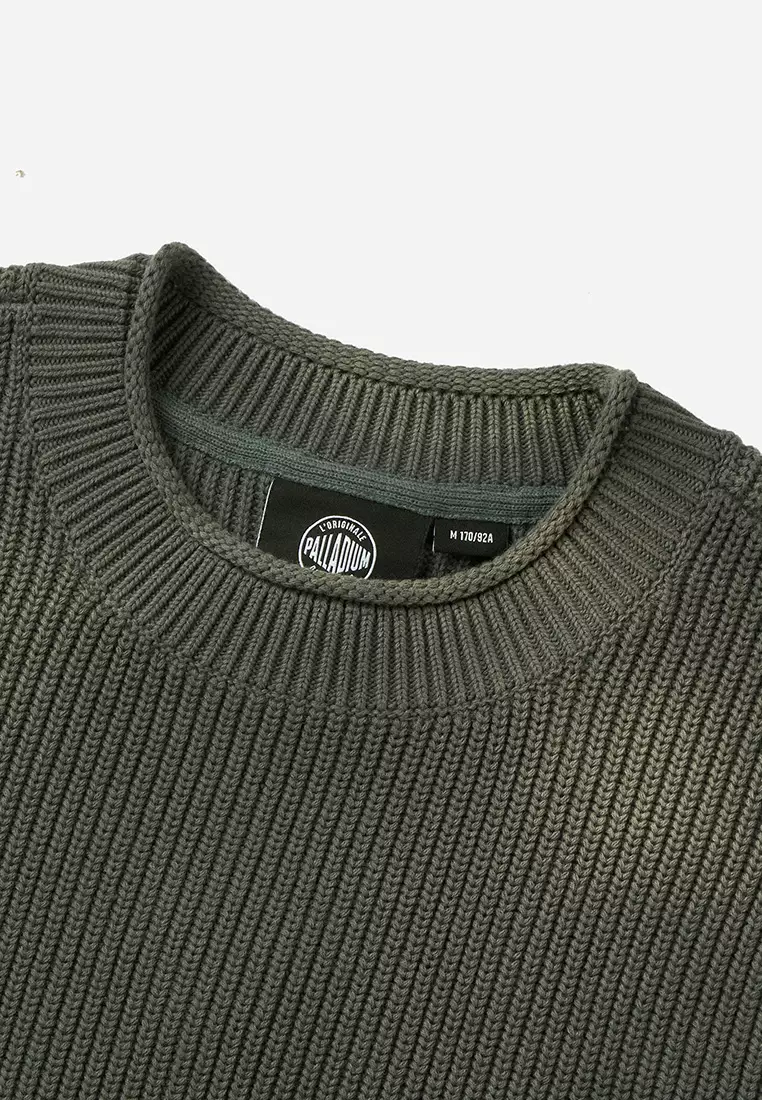 男裝鳶尾花 LOGO 破洞全棉針織毛衣背心