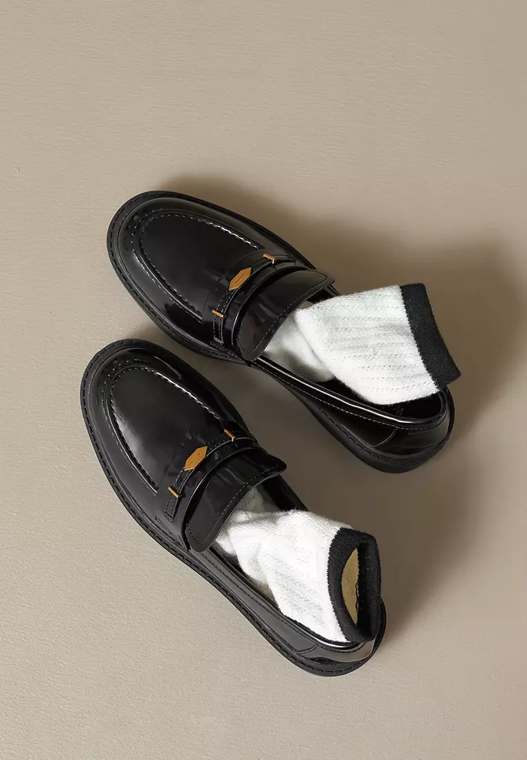 3.5CM 復古厚底樂福鞋 WW1083-2