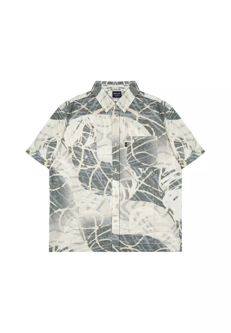 Greenlight Essential Men's Shirt Short Sleeve Regular Fit Cotton Full Print Aruna HP-C021124