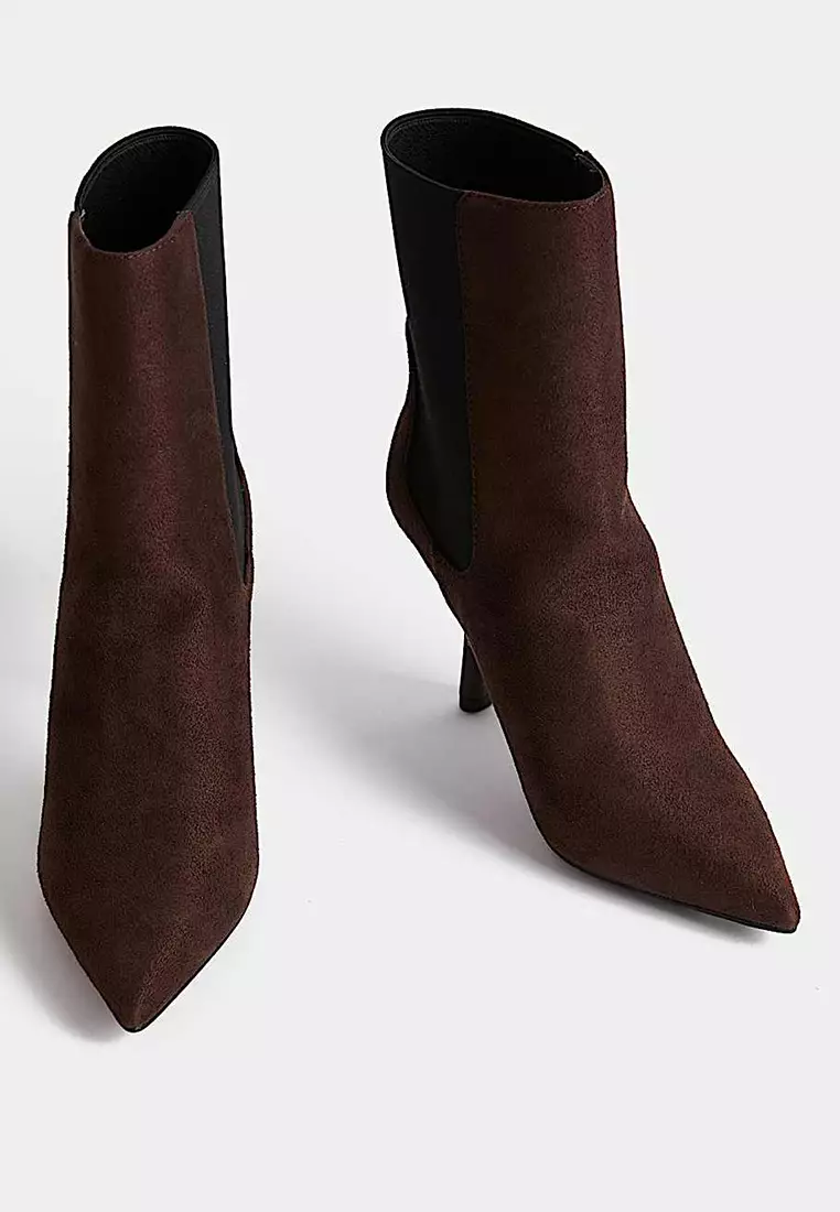 Stiletto Heel Pointed Ankle Boots