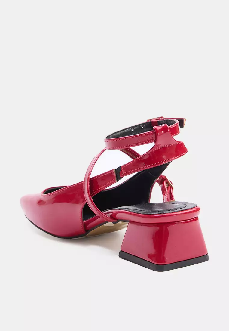 Mary Jane Ankle Strap Square Toe Heeled Shoes